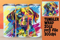 Bold and Fun Dog Tumbler Wrap 20oz Sublimation Product Image 1