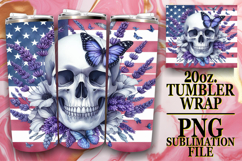 GENTLE SPIRITS 20oz TUMBLER WRAP, Skull USA Product Image 1