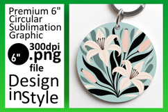 Trendy Circle Design Car Coaster PNG , Flowers Product Image 1