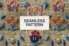Scandinavian Embroidery Pattern | Jute Floral Texture Product Image 3