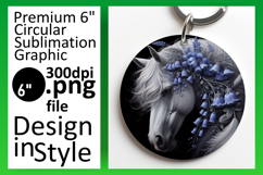 Gorgeous Round Design Sublimation PNG , Horse Product Image 1