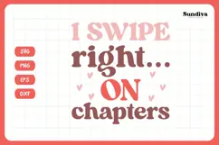 Kindle Lover - Reading Quote SVG | I Swipe Right On Chapters Product Image 3