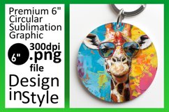 Spring Giraffe Round Design - Perfect Crafting Product Image 1