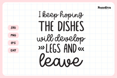 Funny Dish/Kitchen Towel Quote SVG | I Keep Hoping Product Image 3