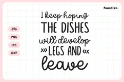 Funny Dish/Kitchen Towel Quote SVG | I Keep Hoping Product Image 3