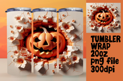 CLASSY PNG Tumbler Design 20oz , 3D Pumpkin Product Image 1