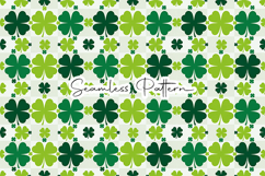 Multi-Tone Green Shamrock Grid Pattern - Leprechaun &amp; Clover Product Image 1