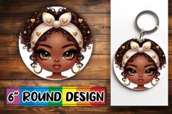 Radiant Sublimation Circle Ornaments PNG, Love Girl Product Image 1