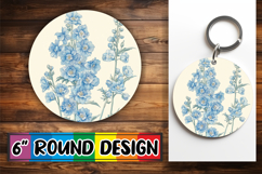 Charming Circle Design Sublimation PNG , Beauty Flower Product Image 1