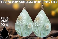 Shimmering Floral Sparkle Teardrop Earring Summer Joy Product Image 1
