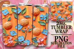 3D Flower Tumbler Wrap Pattern Product Image 1