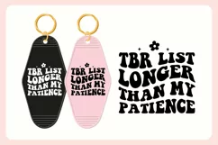 Book Lover Motel Keychain SVG Vol. 2 | TBR List Longer Product Image 3
