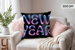 Happy New Year PNG Pillow, Festive New Year's Eve 2026 PNG Product Image 1