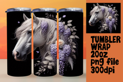 VIBRANT 20oz Tumbler Artwork for Gifts , Horse Product Image 1