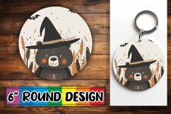 Halloween Boho Animal Round Design PNG Keychain Product Image 1