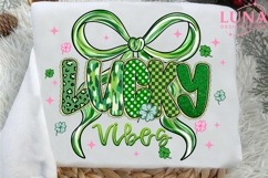 Lucky St Patrick's Day Coquette Png, Lucky Shamrock Png Product Image 4