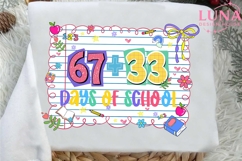 100 Days Of School Coquette PNG, 67 33 Days Of School Png Product Image 6