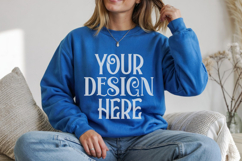 Royal Gildan 18000 Sweatshirt Model Mockups Product Image 1