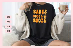 Spooky Bachelorette Party Saying SVG | Babes, Boos & Booze Product Image 4