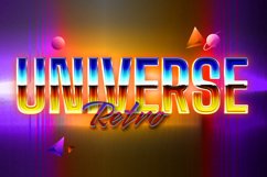 Universe retro editable text effect style with theme vibrant Product Image 1