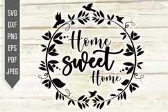 Farmhouse Svg. Home Sweet Home Svg. Wreath Svg. Family Svg. Product Image 2