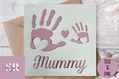 Mummy card| Paper cutting | Mother’s Day card SVG Product Image 2