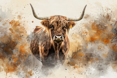 Highland Cattle Background Wallpaper Product Image 1