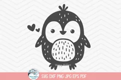 Penguin SVG | Cute Baby Arctic Animal Art for Baby Shower Product Image 1