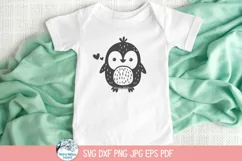 Penguin SVG | Cute Baby Arctic Animal Art for Baby Shower Product Image 3