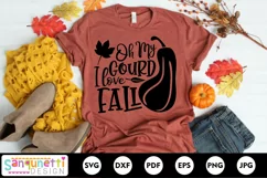 Oh My Gourd I love fall SVG, Fall Autumn Harvest cut file Product Image 1