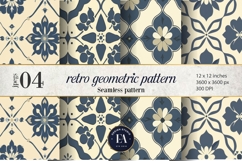 Retro Geometric Pattern | Vintage Geometric Texture Product Image 1