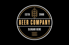 Vintage Craft Beer Brewery and Ale Logo Vector Collection Product Image 1