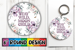 Heartfelt Circle Car Coasters, Flower Quote Product Image 1