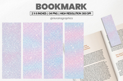 Pastel Glitter Bookmark PNG, Bookmark Sublimation Product Image 1