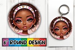 Timeless Keychain Round Style PNG, Love Girl Product Image 1