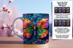 Vibrant 3D Butterfly Spring Mug Wrap Product Image 1