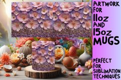 Glittery Flower Leopard Print Sublimation Product Image 1