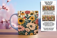 Classic Retro Garden Bliss Mug Wrap 15oz Product Image 1