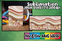 Happy hearts 11oz 15oz sublimation wrap, Pattern Product Image 1