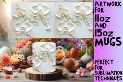 3D Floral Dreams: Mug Wrap Sublimation Product Image 1