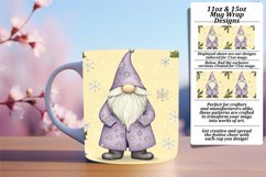 Watercolor Gnome Wrap for 11oz 15oz Holiday Sublimation Product Image 1