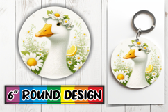 Bright Round Ornaments Sublimation, Goose Product Image 1