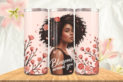 Black Girl Magic Black Woman Positive mind 20oz Tumbler wrap Product Image 1