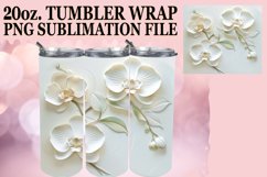 Elegant Floral Serenity: Tumbler Wrap Sublimation Product Image 1