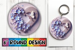 Joyful Coasters Circle PNG Style, 3D Heart Product Image 1