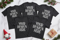 Christmas Family Matching Group T-Shirt Mockups | Holiday Fl Product Image 1