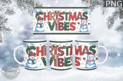 Christmas Vibes Mug Wrap - Christmas Mug Sublimation Product Image 1
