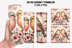 Birds Skinny Tumbler 20oz Wrap Design, Animal Tumbler Wrap Product Image 1