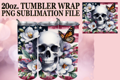 Bright Nights 20oz tumbler wrap, Skull USA Product Image 1