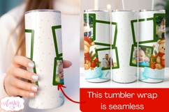 Christmas Photo tumbler wrap sublimation PNG, Polar bear PNG Product Image 3